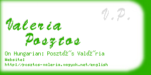 valeria posztos business card